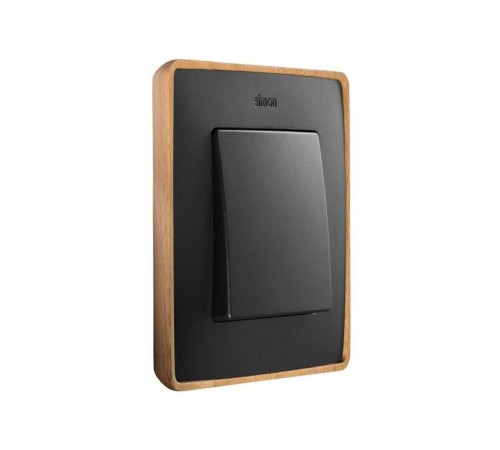 Simon 82 Рамка декоративная, 4 поста, Select, S82 Detail, графит-дерево (Бук)  8201640-271  Simon