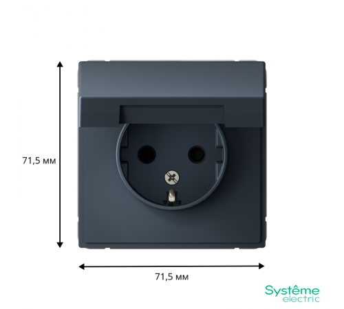 ArtGallery Грифель Розетка с заземлением, со шторками, с крышкой, 16А, IP20, механизм  GAL000746  SE