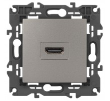 Розетка Elegance 14-3114-16 HDMI, титан  Б0065778  ЭРА