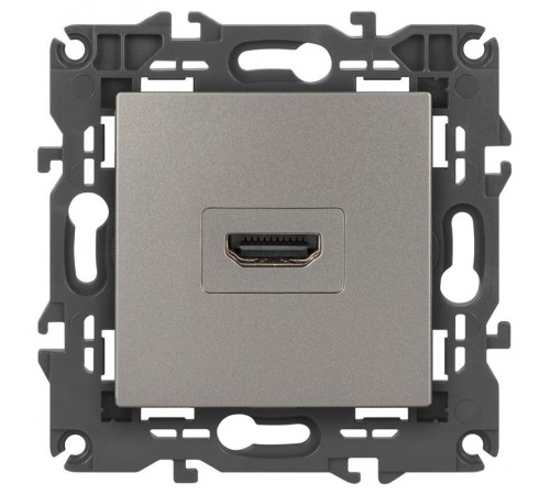 Розетка Elegance 14-3114-16 HDMI, титан  Б0065778  ЭРА