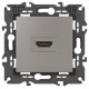 Розетка Elegance 14-3114-16 HDMI, титан  Б0065778  ЭРА