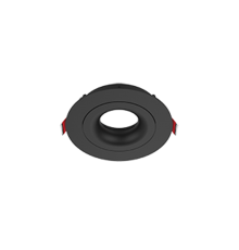 Рамка для модульного светильника FLEX 50 02 круглая встраиваемая 110х45мм RAL9005 черный муар поворотная  V1-R0-T0435-10003-2000000  VARTON