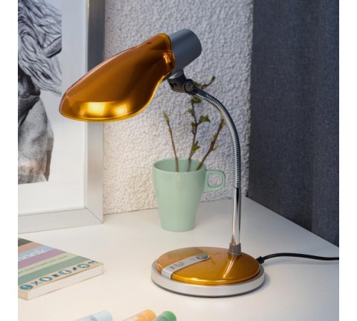 Светильник настольный на основании NE-301 15Вт КЛЛ Е27 оранжевый  C0044899  ЭРА