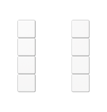 комплект накладок 4гр белый  A504TSAWW  Jung