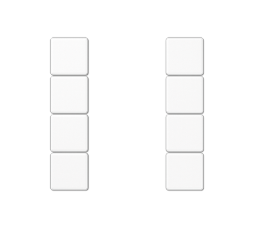 комплект накладок 4гр белый  A504TSAWW  Jung