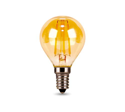 Лампа светодиодная   Filament Шар 5W 400lm 2700К Е14 golden LED 1/10/50  105801005  Gauss