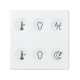 Сенсорный 6-кл выключатель с тематической маркировкой Т3, белый  8000665-030  Simon
