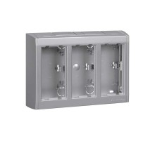 Simon Connect Блок настенный на 3 S-модуля Сима Про, поверхностный монтаж, алюминий  SBC300-8  Simon