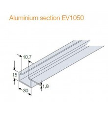 Профиль алюминиевый Ш=2000мм 30x15(10шт)  EV1050  ABB