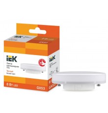 Лампа светодиодная LED 8Вт GX53 220В 3000К T75 таблетка  LLE-T80-8-230-30-GX53  IEK
