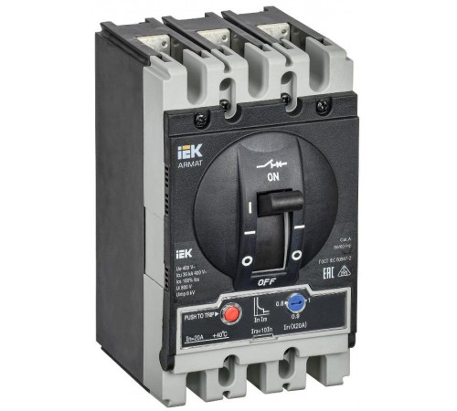 ARMAT Авт. выкл. лит. корпус 3P S 35кА 20А ТМ рег.   AR-MCCB-3S-035-0020A-ATUC  IEK