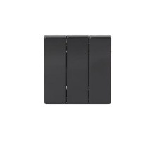 Клавиша для 3-клавишных выключателей/переключателей/кнопок, глухая, Impressivo, антрацит  1783-81   2TKA000514G1  ABB