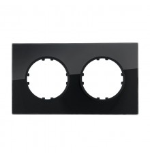 Рамка 2-постовая квадрат из натурального темного стекла Vintage  884210-1  Ecoplast