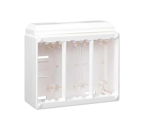 Simon Connect Блок настенный на 3 S-модуля Сима Классик, накладной монтаж, белый  SC300-9  Simon