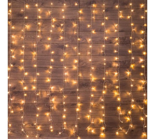 Гирлянда "Светодиодный Дождь"  1,5х1,5м, свечение с динамикой, прозрачный провод, 230 В, диоды ТЕПЛЫЙ БЕЛЫЙ  235-036  NEON-NIGHT