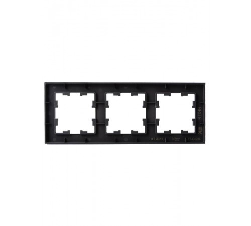 BRITE Рамка 3-ая РУ-3-2-БрТБ стекло темная бронза  BR-M32-G-K45  IEK
