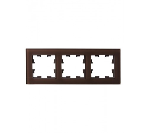 BRITE Рамка 3-ая РУ-3-2-БрТБ стекло темная бронза  BR-M32-G-K45  IEK