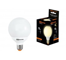 Лампа энергосберегающая КЛЛ  15Вт Е27 827 шарообразная G80  SQ0323-0165  TDM