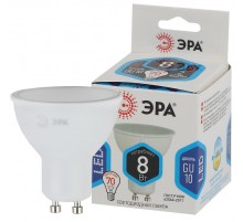Лампа светодиодная LED MR16-8W-840-GU10 (диод, софит, 8Вт, нейтр, GU10)  Б0036729  ЭРА
