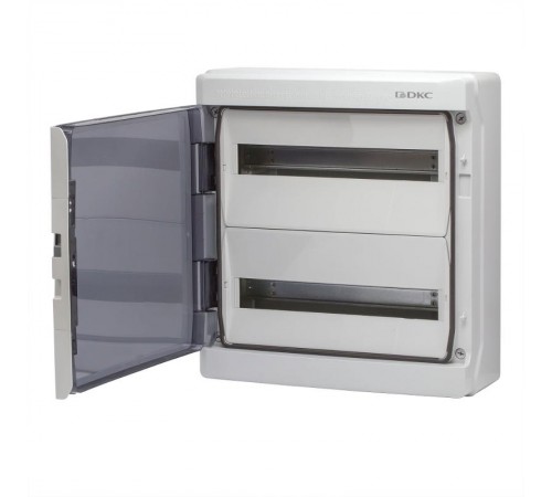 Щиток настенный с дверцей 36 мод.,IP65, серый, с клеммным блоком 63А  RB36W6TGD  DKC