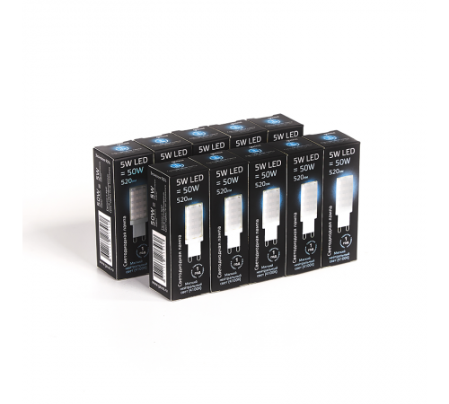 Лампа светодиодная LED 5Вт G9 AC185-265В 4100К керамика  107309205  Gauss