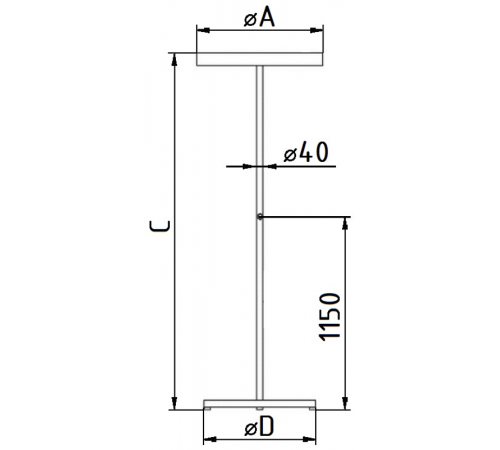 Светильник светодиодный STANDSOL LED 40 (600) WH 4000K down  1781000010  Световые Технологии