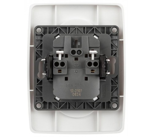 Розетка ЭРА Серия 12 12-2107-01М , 2X2P, 16А-250В, белый матовый   Б0065688  ЭРА