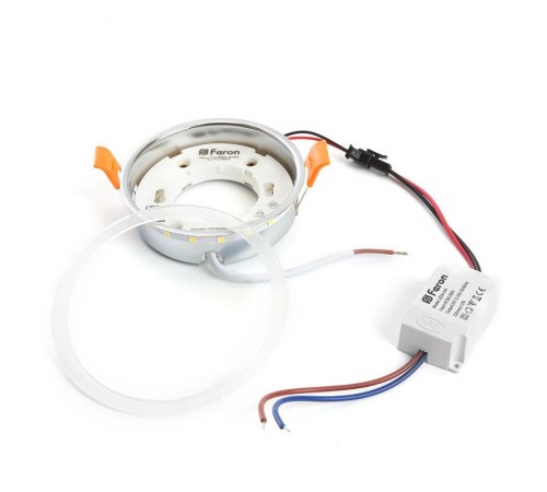Кольцо с диодами и драйвер для светильников с подсветкой, 4W 20LED SMD2835 4000K GX53, LB-4024  29846  FERON