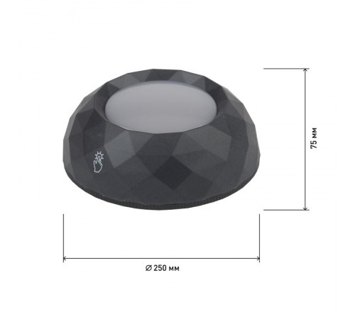 Светильник пушлайт (подсветка) SB-507 "Луна" LM [полиг., 3xAAA, графит, бл.] (10/60/1260)  Б0031308  ЭРА