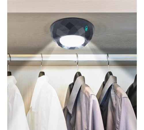 Светильник пушлайт (подсветка) SB-507 "Луна" LM [полиг., 3xAAA, графит, бл.] (10/60/1260)  Б0031308  ЭРА