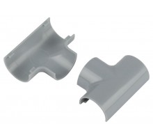 Т-образный угол  T-KK-20-12-F для полукруглого кабель-канала серый 20х12мм 2шт/комплект  Б0064921  ЭРА