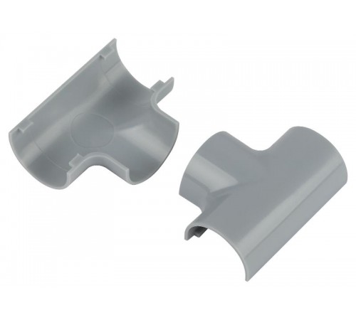 Т-образный угол  T-KK-20-12-F для полукруглого кабель-канала серый 20х12мм 2шт/комплект  Б0064921  ЭРА