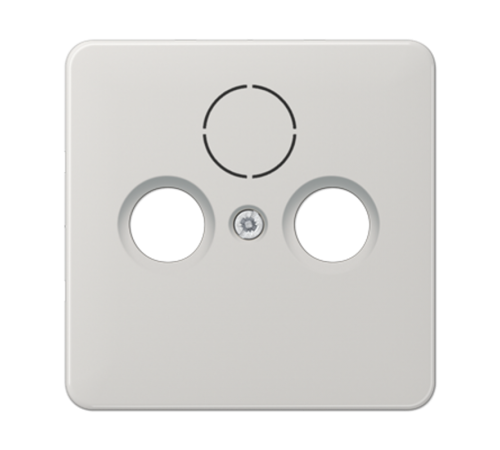 Крышка для SAT-TV-FM-розеток, фиксация винтом; термопласт; светло-серый; CD500  CD561SATLG  Jung