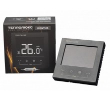 Терморегулятор электронный Теплолюкс Pontus черный Space  100037059500  Теплолюкс
