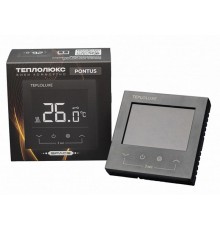 Терморегулятор электронный Теплолюкс Pontus черный Space  100037059500  Теплолюкс
