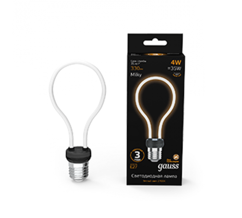 Лампа светодиодная LED Filament Bulbless A72 Milky E27 4W 330lm 2700K 72*160mm 1/10/100  1004802104  Gauss