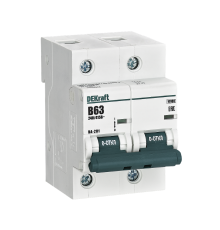 Автоматический выключатель 2Р 63А х-ка B ВА-201 10кА  13037DEK  DEKraft