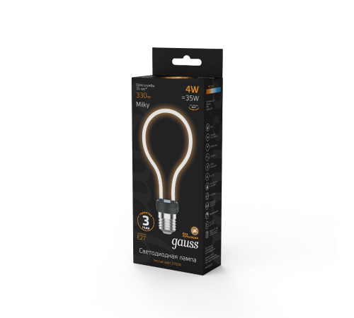 Лампа светодиодная LED Filament Bulbless A72 Milky E27 4W 330lm 2700K 72*160mm 1/10/100  1004802104  Gauss