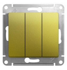 Glossa Фисташковый Выключатель 3-клавишный, сх.3, 10AX  GSL001031  SE