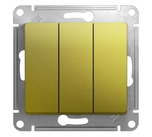 Glossa Фисташковый Выключатель 3-клавишный, сх.3, 10AX  GSL001031  SE