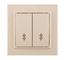 Выключатель 2-кл. СП проходной 10А бежевый Минск EKFERV10-026-20EKF