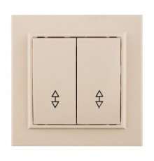 Выключатель 2-кл. СП проходной 10А бежевый Минск EKFERV10-026-20EKF