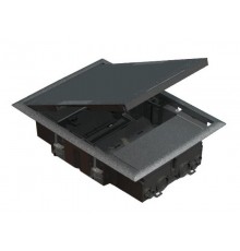 Simon Connect Люк в пол с горизонт.подключ.потребителей на 2 S-модуля, глубина 69мм, серый  SF200-1  Simon