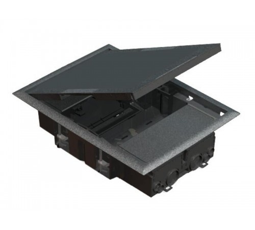 Simon Connect Люк в пол с горизонт.подключ.потребителей на 2 S-модуля, глубина 69мм, серый  SF200-1  Simon