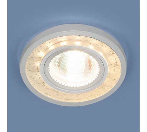 Светильник точечный встраиваемый 7020 MR16 WH/SL белый/серебро  a036740  Elektrostandard