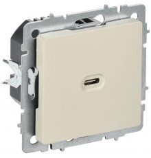 BRITE Роз. USB C 65Вт высокоскор. зар. РЮ12-1-БрКр беж.  BR-U13-065-K10  IEK