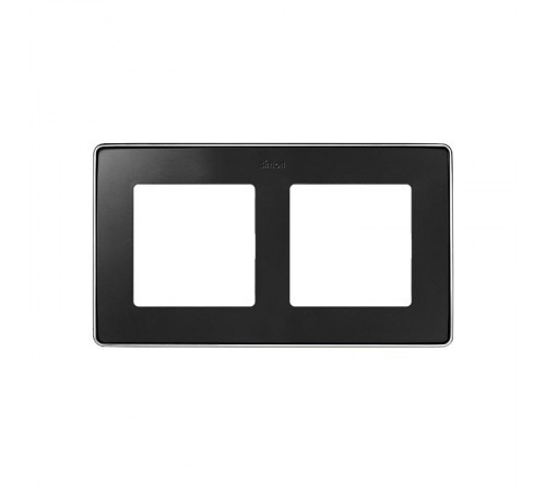 Simon 82 Рамка декоративная, 2 поста, Select, S82 Detail, графит-хром  8201620-241  Simon