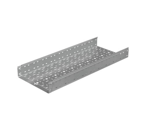 Лоток перф. 100х400х1,0 L6000 мм "Быстрый монтаж ПЛЮС" HD  LPplus100-400-1.0-6000 HD  КМ - профиль