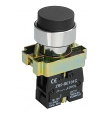 Кнопка управления LAY5-BL21 без подсветки черная 1з   BBT70-BL-K02  IEK