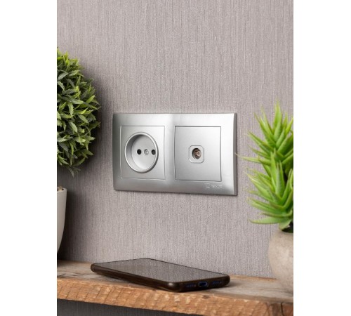 Валенсия Рамка 2-местная сталь EKF   EWM-G-302-30   EKF